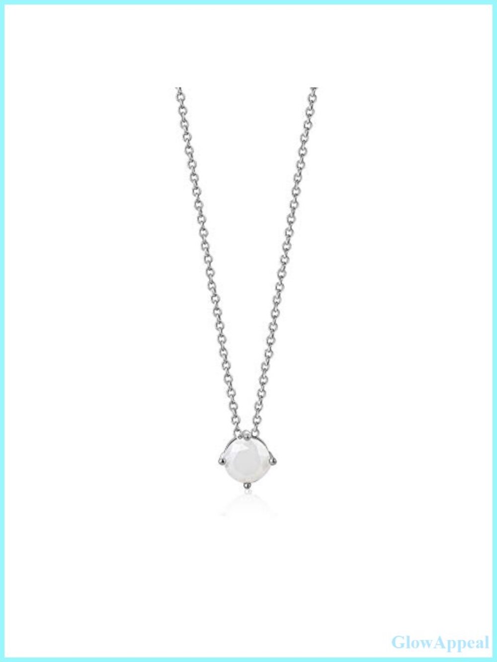 Sterling Silver 925 Floating Solitaire Necklace 6mm CZ Pendant